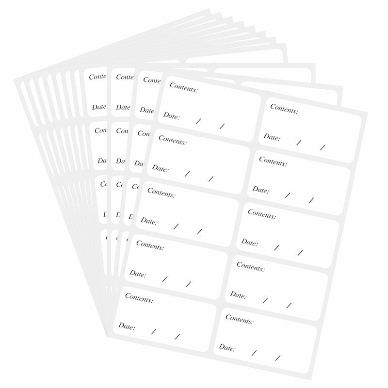 Hybsk Removable Freezer Labels Easy Peel Off - Frozen Food Storage Labels That Leave No Sticky Residue After Use (Type 1) - Image 1